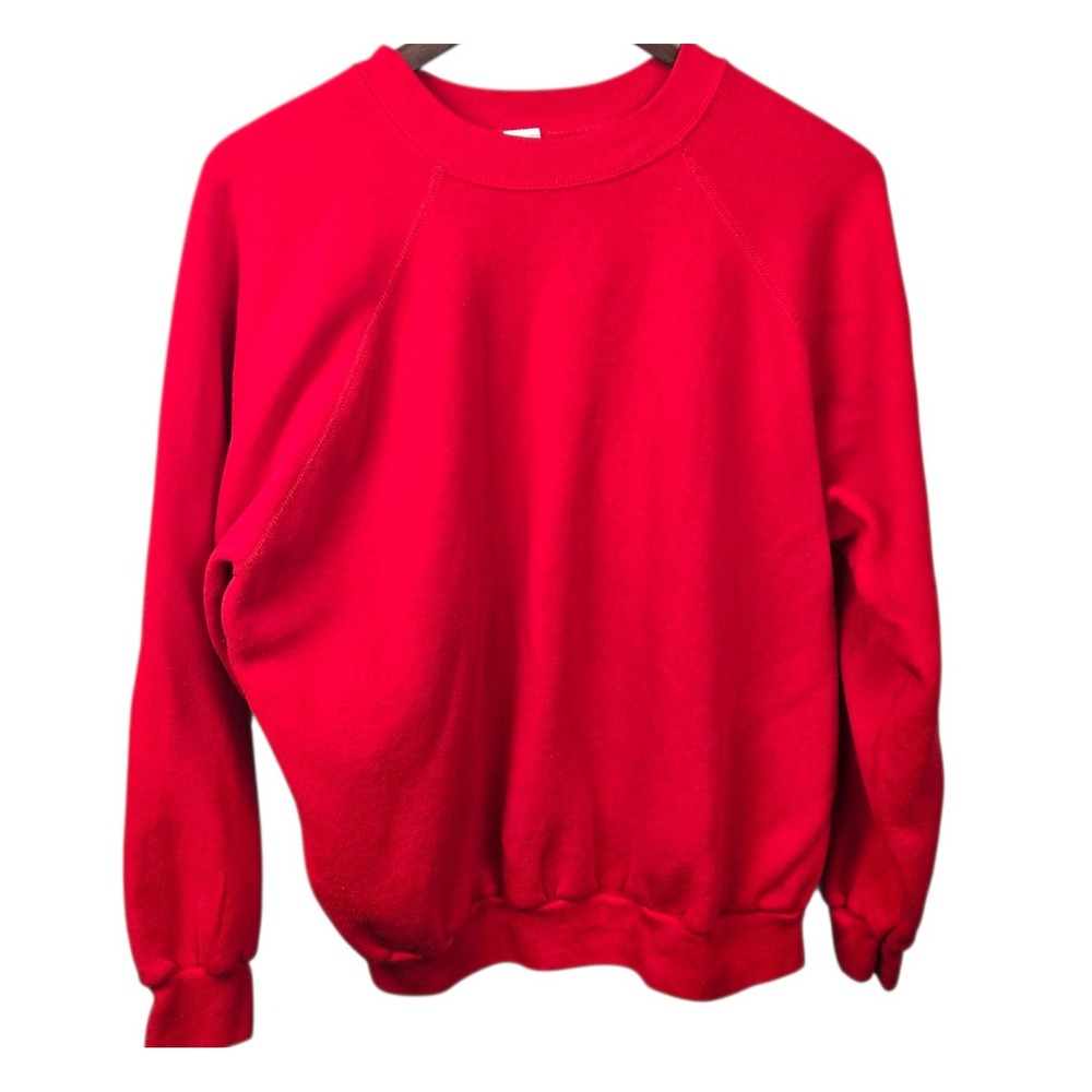 Vintage Tultex Red Crew Neck Sweatshirt Retro XXL 1X Cotton Acrylic‎